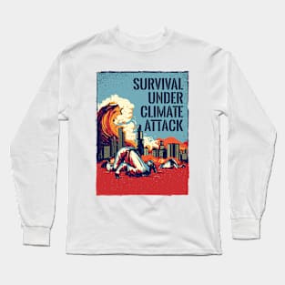 survival under climate attack Long Sleeve T-Shirt